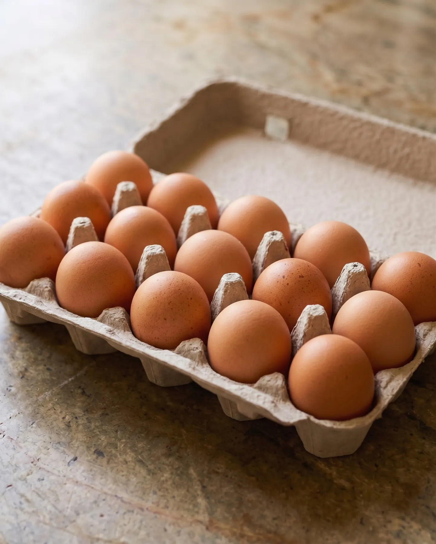 A carton of brown pastured eggs from Waterhouse Farm