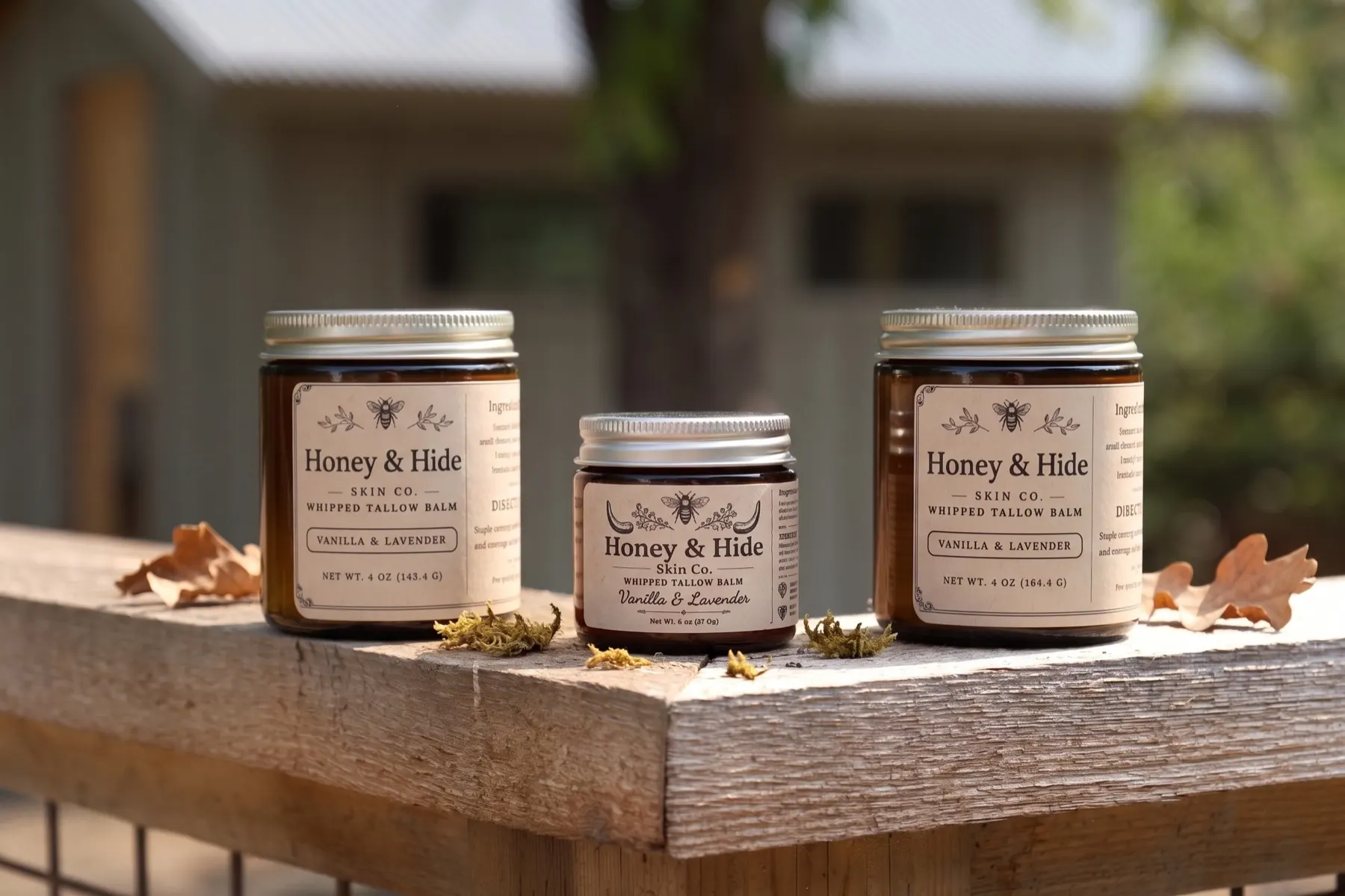 Honey and Hide whipped tallow balm in vanilla and lavender